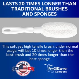 Flute and Stemware Wine Glass Cleaning Brush - Dishwasher Safe, Non-Scratch Flute Cleaner for Crystal Glasses, Champagne Glass, Goblet, Wine Decanter - for Bar & Restaurant by FryOilSaver - B61C