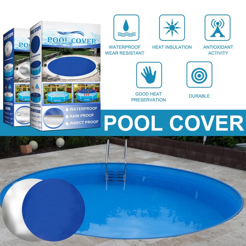 Round Swimming Pool Dust Cover Solar Heating Protector Dust Proof