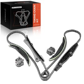 A-Premium Engine Timing Chain Kit W/Tensioner [fits DOHC, 6Cyl 3.0L] Compatible with Ford Escape 01-08, Taurus, Freestyle & Lincoln LS & Mazda Tribute, MPV & Mercury Cougar, Mariner Montego 05-07