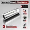 BILITOOLS 10 PCS Magnetic Spark Plug Socket Set with Click