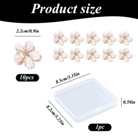 11 Pcs Mini Diamond Hair Claw Clips, Small Flower Hairpins, Flower Hairpins Accessories for Women, Sweet Mini Barrettes Hair Styling Accessories for Photograph, Daily, Party, Wedding (White)