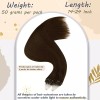 Ugeat Extensiones Cabello Real 16in 50pz 50gr Marrón Oscuro