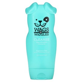 Wags & Wiggles Cleanse Hypoallergenic Shampoo | Hypoallergenic Dog Shampoo for Dogs with Sensitive Skin, Pet Shampoo | Fragrance-Free Dog Cleansing Shampoo, 16 Ounces