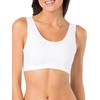 Fruit of the Loom Women's Built-Up Sports Bra, Blushing Rose/Black/White-3