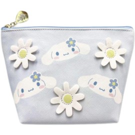 Hatayama Shoji Sanrio 33202984 3D Flower Series Multi-Pouch, Cinnamon Roll, Approx. 5.1 x 7.9 x 2.8 inches (13 x 20 x 7 cm)