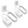 10FT Long Surge Protector Power Strip-with 3 Widely Outlets and