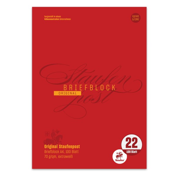 Staufen Style Letter Pad DIN A4 100 Sheets Writing Paper
