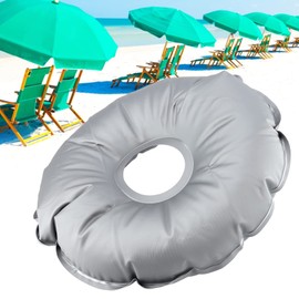17.72 Inch Water Umbrella Weight Bags Flags for Base Stand, Round Umbrella Base Flag Base Filled with Water or Sand Beach, Outdoor Collapsible Portable Sunshade Base Holder Bags
