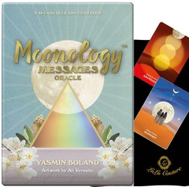Moon Ology Message Oracal with Japanese Instruction Manual, Moonology Oracle Card, Tarot Card, Divination Card, Genuine Product