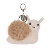 Apricot Lamb Brown Lazy Snail Keychain Soft Cuddly Keychain, Plush