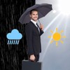 Folding Umbrella, Black, Men's One-touch, Button Included, 10 Ribs, 41.3