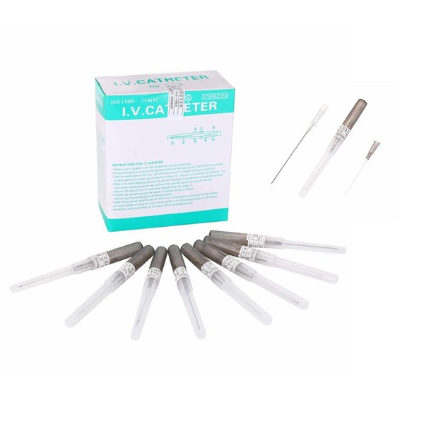 Piercing Needles,50PCS 16G IV Catheter Needles 16 Gauge Disposable Stainless Steel Hollow Body Piercing Needles for Ear Nose Belly Navel Nipple Piercing(16G)