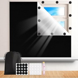 AionneWie Blackout Shade for Window No Drill Magic Tape Curtains: DIY, Window Shades for Easy Customization