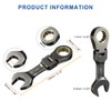 sourcing map Flex Head Stubby Ratcheting Combination Wrench 18mm Metric