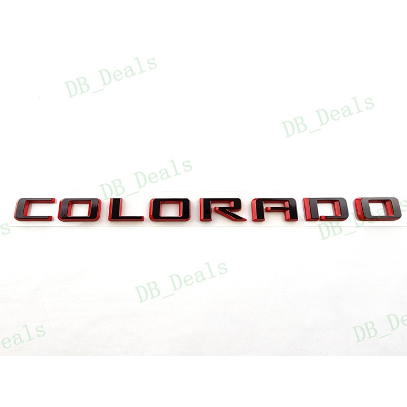 Colorado 4PCS Gloss Black Red Door Rear Colorado ZR2 Emblems