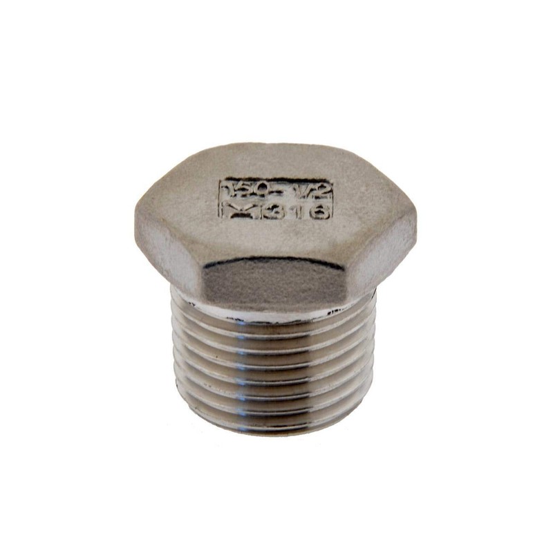 Sealing plug with external hexagon socket NPT 1/2 inch, stainless