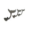 Wowser Green Whale Tail Cast Iron Wall Hook, 4 3/4
