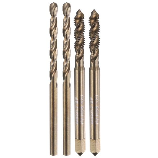 uxcell Tap & Drill Bit Set, 2 Pieces M4 x