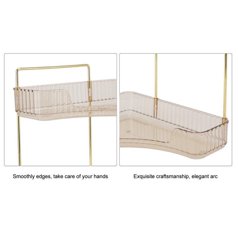 2 Tier Corner Bathroom Countertop Organizer Space Saving Easy Assembly