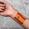 4 x 'Waving Spanish Flag' Temporary Tattoos - Water Resistant,