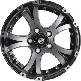 Taskmaster Viking Series 15 x 5 5x4.5-3.19 CB with Matte Black Machined Face & Lip Aluminum Trailer Wheel Rim with Cap