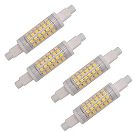 MaoTopCom 5W Dimmable R7S LED Bulb 78mm 0.6inch Diameter, 4 Pack Warm White 3000K, 60 LEDs 600LM J Type 60W Halogen Bulb Equivalent J78 Double Ended Floodlight for Landscape Light, Floor Lamp, 110V
