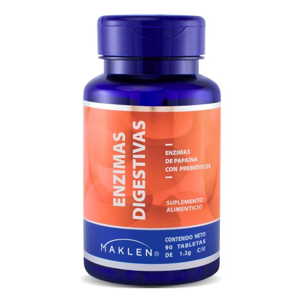 Enzimas Digestivas + Prebióticos | 90 Tabletas 1.2g | Maklen