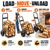 Heavy Duty Firewood Log Cart with Wheels, 250 lb Capacity