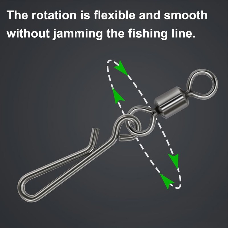 SEIWEI 2#, Quick Change Swivels Carp Fishing Terminal Tackle, Pack