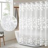 WOODFIB Shower Curtain, 100% PEVA Waterproof Anti-Mould Proof Resistant, Quick-Drying,
