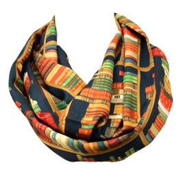 Di Capanni Book infinity scarf Library Bookshelves womens literary gifts nery bookworm