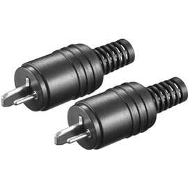 2 Pin DIN Hi-Fi Speaker Plug Cable Audio Connector PACK of 2 - Screw Connections