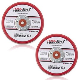 TGR 5" PSA Vinyl Low Profile Sanding Backup Pad Made in USA - For Random Orbital Sanders (2 Pack)