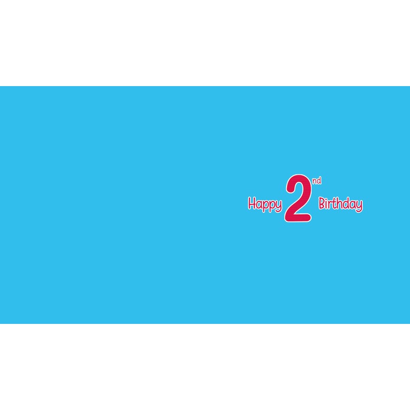 Cute Boys 2nd Birthday Card - Quality Card with Foil