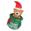 1.5m Christmas Inflatable Lovely Bear in Gift Bag with LED