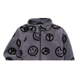 Wonder Nation BOY'S XS 4-5 Microfleece Jacket Color silver / gray Bellflower NEW