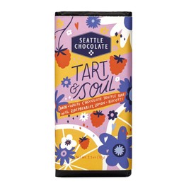 SEATTLE CHOCOLATES Tart & Soul Dark & White Chocolate Truffle Bar, 2.5 OZ
