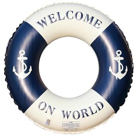 Inflatable Swimming Ring, Large Swimming Ring, Swimming Ring, Water Toy for Pool and Beach Party Toy for Children and Adults (Blue)