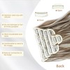 FLIACE Hair Extensions Clip ins, 6 PCS Wavy Extensions, Light