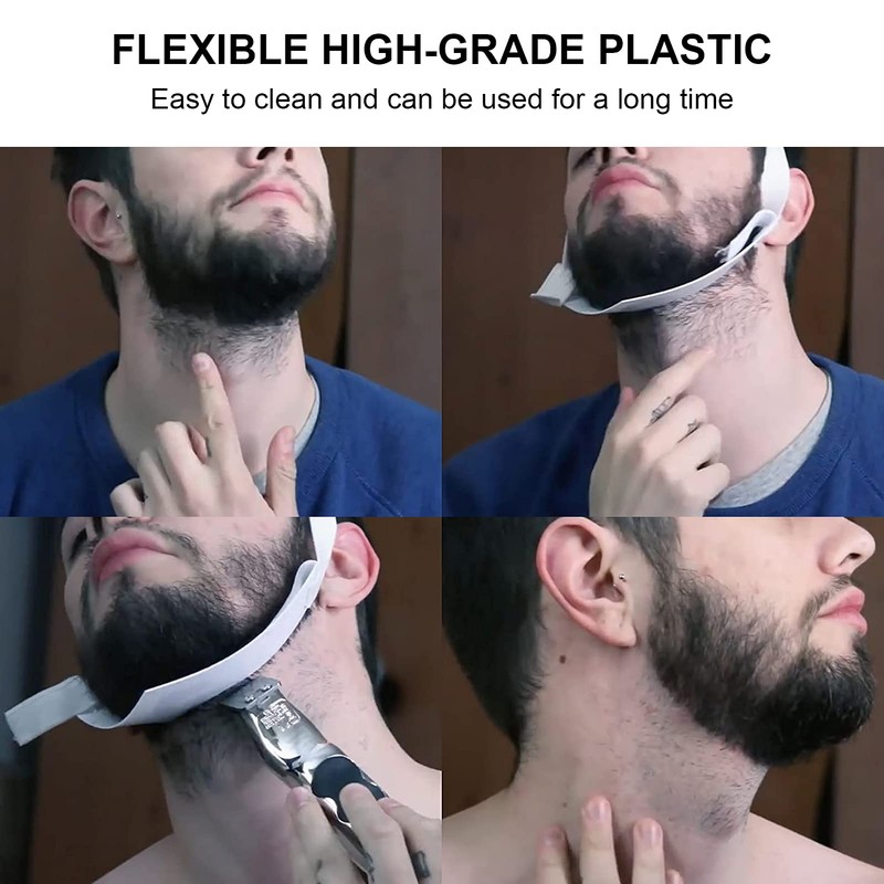Beard Shaper for Men, Plastic Moustache Cutout, Guide Shaper, Beard