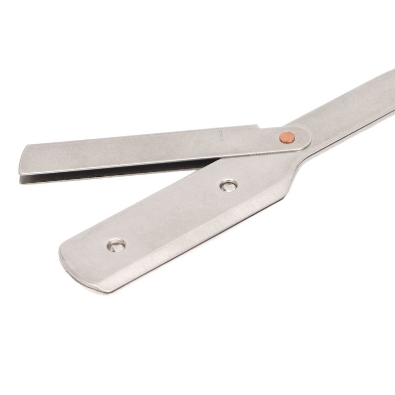 Beard Blade Holder Stainless Steel Foldable Manual Barber Straight Edge