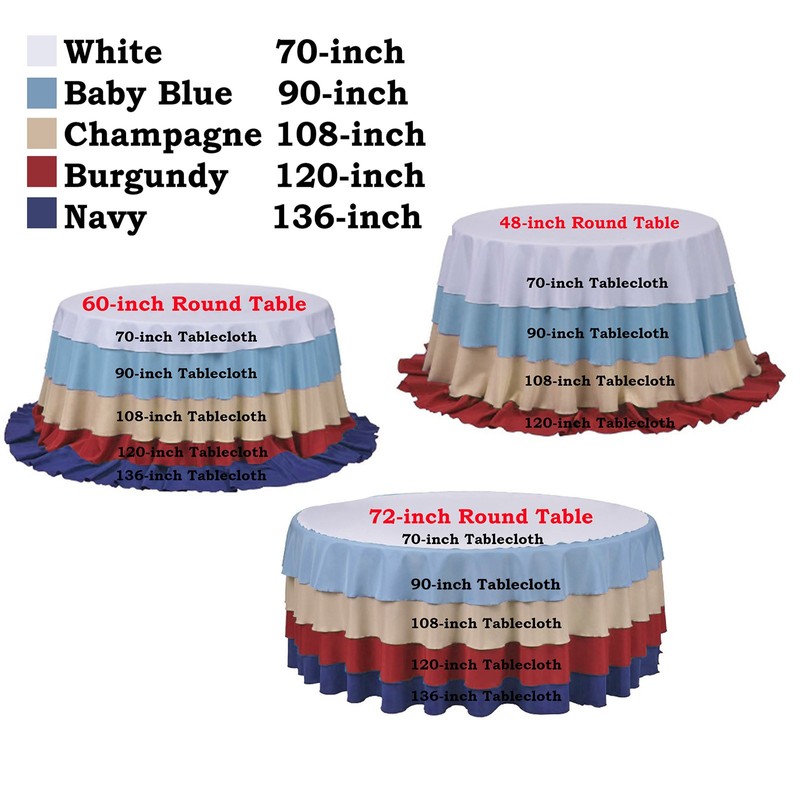 Tableclothsfactory Rosette/Rose Pattern Round Tablecloths 120" - Royal Blue