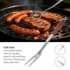FJNATINH Heavy-Duty Grilling Accessories Rose Wooden BBQ Grilling Tools Set,Outdoor