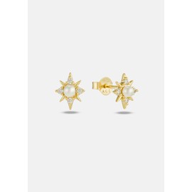 Gifts for Mom Jewelry • Mother and Son • Boy Mom Gift • Gratitude Appreciation • Mother of the Groom • Jewelry for WomenPearl Starburst Earrings 14k Gold