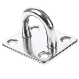 AISI 316 Marine Grade Stainless Steel Boat Eye Plate Boat Deck Rope Fixing 6mm