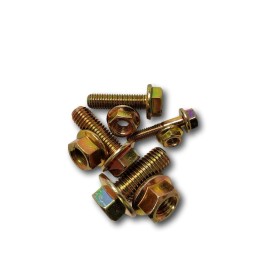 REDLINE TOOLS FASTENERS Grade 8 Flange Bolt & Nut Assortment Kit Frame Screws Yellow Zinc- 420 PCS!