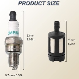 ZAMDOE CMR6H Spark Plug 3365 For Stihl MS171 MS181 MS211 MS192C MS193T MS201T MS201TC MS201 MS201C MS251 FS90 FS110 FS130 BR 550 BR600 BR500 BG86 FS56 FS56C FS56RC FS70C FS70R