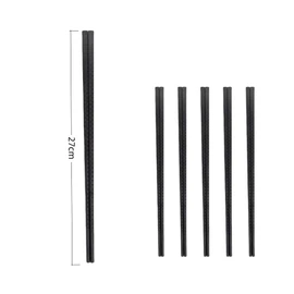 GYWHOOFT 10 Pairs Black Bamboo-Woven Chopsticks,Reusable Chopsticks,27 CM Long Chinese Chopsticks can be Washed in The Dishwasher, and The Safe Non-Slip Chopsticks Set.