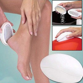 Creative Egg Foot Grinder Portable Egg Callus Remover Durable Manual Pedicure Tools For Dead Skin Removal White