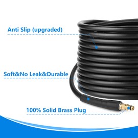 Xynovia 20M/64FT Replacement Pressure Washer Hose, High-Pressure Quick Connect Hose for Karcher K2, K3, K4, K5,K6, K7 with Click Type Plug